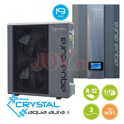 Инверторна термопомпа въздух-вода Crystal Aqua Aura II 19S, 19 kW трифазна