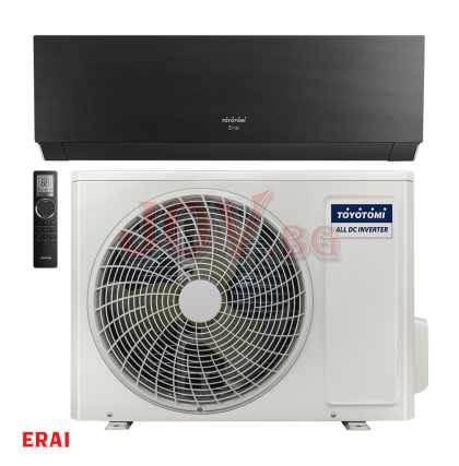 Инверторен климатик с изкуствен интелект TOYOTOMI ERAI Black Velvet CTN/CTG-371B