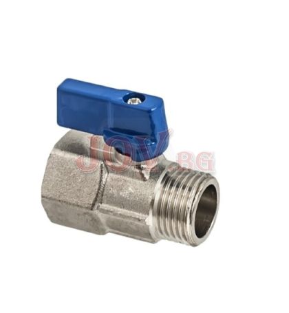 Сферичен кран F/M MINI FORNARA 1/2" - синя ръкохватка 