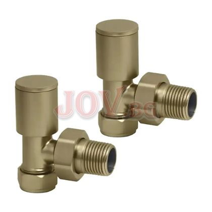 Комплект спирателни кранове за  лира, SB-Brass, с включени адаптори за присъединяване ¾“ към 16×2 mm