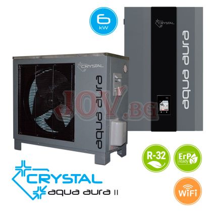 Инверторна термопомпа въздух-вода Crystal Aqua Aura II 6S, 6 kW